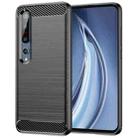 For Xiaomi Mi 10 / 10 Pro Brushed Texture Carbon Fiber TPU Case(Black) - 1