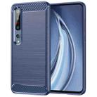 For Xiaomi Mi 10 / 10 Pro Brushed Texture Carbon Fiber TPU Case(Navy Blue) - 1