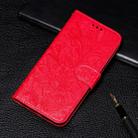 For Galaxy Note10 Lite / A81 / M60s Lace Flower Embossing Pattern Horizontal Flip Leather Case with Holder & Card Slots & Wallet & Photo Frame & Lanyard(Red) - 1