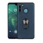 For Galaxy A21 360 Rotary Multifunctional Stent PC+TPU Case with Magnetic Invisible Holder(Navy Blue) - 1