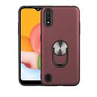 For Galaxy A01 360 Rotary Multifunctional Stent PC+TPU Case with Magnetic Invisible Holder(Jujube Red) - 1
