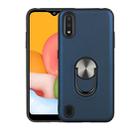 For Galaxy A01 360 Rotary Multifunctional Stent PC+TPU Case with Magnetic Invisible Holder(Navy Blue) - 1