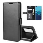 For Huawei P40 R64 Texture Single Horizontal Flip PU Leather Case with Holder & Card Slots & Wallet& Photo Frame(Black) - 1