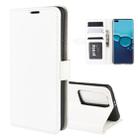 For Huawei P40 R64 Texture Single Horizontal Flip PU Leather Case with Holder & Card Slots & Wallet& Photo Frame(White) - 1