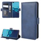 For Huawei P40 Dual-side Magnetic Buckle Horizontal Flip PU Leather Case with Holder & Card Slots & Wallet(Dark Blue) - 1