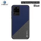 For Galaxy S20 Ultra PINWUYO Rong Series  Shockproof PC + TPU+ Chemical Fiber Cloth Protective Case(Blue) - 1