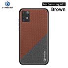 For Galaxy A91 / S10 Lite PINWUYO Rong Series  Shockproof PC + TPU+ Chemical Fiber Cloth Protective Case(Brown) - 1