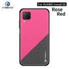 For Huawei Nova 6 SE PINWUYO Rong Series  Shockproof PC + TPU+ Chemical Fiber Cloth Protective Case(Red) - 1