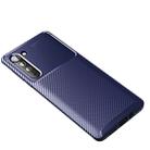 For Motorola Edge Carbon Fiber Texture Shockproof TPU Case(Blue) - 1