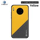 For Huawei Mate 30 5G (Leather) PINWUYO Rong Series Shockproof PC + TPU+ Chemical Fiber Cloth Protective Cover(Yellow) - 1