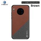 For Huawei Mate 30 5G (Leather) PINWUYO Rong Series Shockproof PC + TPU+ Chemical Fiber Cloth Protective Cover(Brown) - 1