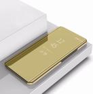 For OnePlus 8 Pro Plated Mirror Horizontal Flip Leather Case with Holder(Gold) - 1