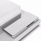 For OnePlus 8 Pro Plated Mirror Horizontal Flip Leather Case with Holder(Silver) - 1
