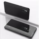 For Xiaomi Mi 10 / 10 Pro Plated Mirror Horizontal Flip Leather Case with Holder(Black) - 1