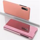 For Xiaomi Mi 10 / 10 Pro Plated Mirror Horizontal Flip Leather Case with Holder(Rose Gold) - 1