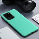 For Galaxy S20+ Starry Series Shockproof Straw Material + TPU Protective Case(Green) - 1