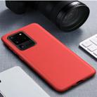 For Galaxy S20 Ultra Starry Series Shockproof Straw Material + TPU Protective Case(Red) - 1