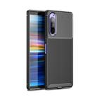 For Sony Xperia 1 II Carbon Fiber Texture Shockproof TPU Case(Black) - 1