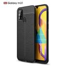 For Galaxy M31 Litchi Texture TPU Shockproof Case(Black) - 1