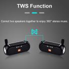 T&G TG182 Portable Column Wireless Stereo Music Box Solar Power waterproof USB AUX FM radio super bass(Blue) - 10