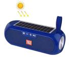 T&G TG182 Portable Column Wireless Stereo Music Box Solar Power waterproof USB AUX FM radio super bass(Green) - 1