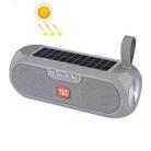 T&G TG182 Portable Column Wireless Stereo Music Box Solar Power waterproof USB AUX FM radio super bass(Grey) - 1