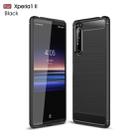 For Sony Xperia 1 II Brushed Texture Carbon Fiber Shockproof TPU Case(Black) - 1