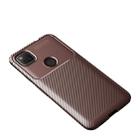 For Goolge Pixel 4a Beetle Series Carbon Fiber Texture Shockproof TPU Case(Brown) - 1