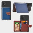 For Galaxy S10 Lite / A91  Leaf Buckle Litchi Texture Card Holder PU + TPU Case with Card Slot & Wallet & Holder & Photo Frame(Blue) - 1