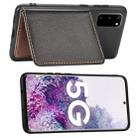 For Galaxy S20 Leaf Buckle Litchi Texture Card Holder PU + TPU Case with Card Slot & Wallet & Holder & Photo Frame(Black) - 5