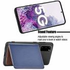 For Galaxy S20 Leaf Buckle Litchi Texture Card Holder PU + TPU Case with Card Slot & Wallet & Holder & Photo Frame(Black) - 6