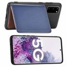 For Galaxy S20 Leaf Buckle Litchi Texture Card Holder PU + TPU Case with Card Slot & Wallet & Holder & Photo Frame(Blue) - 5