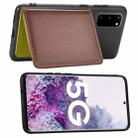 For Galaxy S20 Leaf Buckle Litchi Texture Card Holder PU + TPU Case with Card Slot & Wallet & Holder & Photo Frame(Brown) - 5