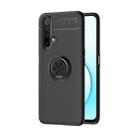 For OPPO Realme X50 Metal Ring Holder 360 Degree Rotating TPU Case(Black+Black) - 1