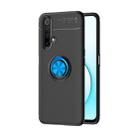 For OPPO Realme X50 Metal Ring Holder 360 Degree Rotating TPU Case(Black+Blue) - 1