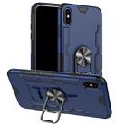 For iPhone XS Max Shockproof PC + TPU Protective Case with Beer Opener & Car Holder(Blue) - 1