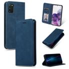 For Galaxy S20 Retro Skin Feel Business Magnetic Horizontal Flip Leather Case(Navy Blue) - 1