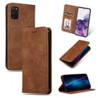 For Galaxy S20 Retro Skin Feel Business Magnetic Horizontal Flip Leather Case(Brown) - 1