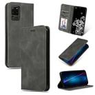 For Galaxy S20 Ultra Retro Skin Feel Business Magnetic Horizontal Flip Leather Case(Dark Grey) - 1