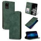 For Galaxy S20 Ultra Retro Skin Feel Business Magnetic Horizontal Flip Leather Case(Army Green) - 1