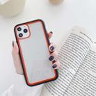 For iPhone 11 Pro Rainbow Skin Feeling TPU + PC Protective Case(Black+Red) - 1