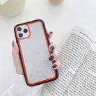 For iPhone 11 Pro Max Rainbow Skin Feeling TPU + PC Protective Case(Black+Red) - 1