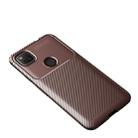 For Google Pixel 4a Carbon Fiber Texture Shockproof TPU Case(Brown) - 1