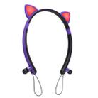 ZW29 Cat Ear Stereo Sound HIFI Fashion Outdoor Portable Sports Wireless  Bluetooth Headset with Mic & LED Light Glowing(Purple) - 1