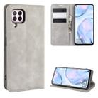 For Huawei nova 6 SE/ P40 Lite / nova 7i Retro-skin Business Magnetic Suction Leather Case with Holder & Card Slots & Wallet(Grey) - 1