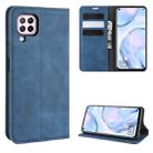 For Huawei nova 6 SE/ P40 Lite / nova 7i Retro-skin Business Magnetic Suction Leather Case with Holder & Card Slots & Wallet(Dark Blue) - 1