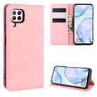 For Huawei nova 6 SE/ P40 Lite / nova 7i Retro-skin Business Magnetic Suction Leather Case with Holder & Card Slots & Wallet(Pink) - 1