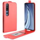 For Xiaomi Mi 10 R64 Texture Single Vertical Flip Leather Protective Case with Card Slots & Photo Frame(Red) - 1