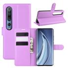 For Xiaomi Mi 10 / Mi 10 Pro Litchi Texture Horizontal Flip Protective Case with Holder & Card Slots & Wallet(Purple) - 1
