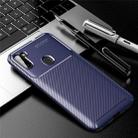 Fo Galaxy A11 Carbon Fiber Texture Shockproof TPU Case(Blue) - 1
